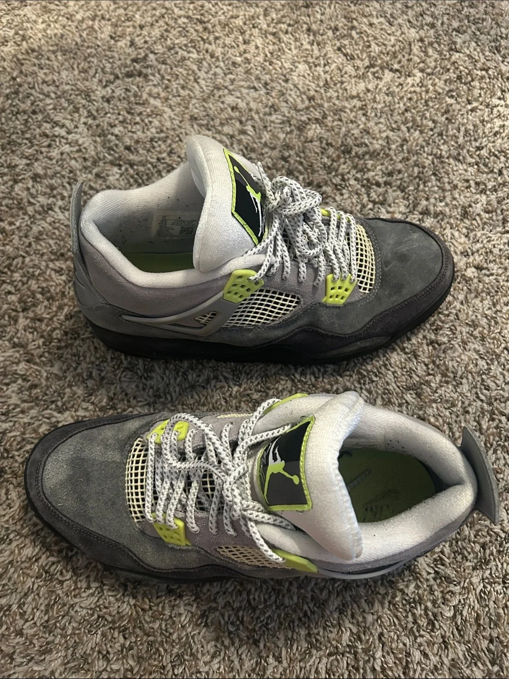 Jordan Men's Sneakers in Gray with Volt Accents
